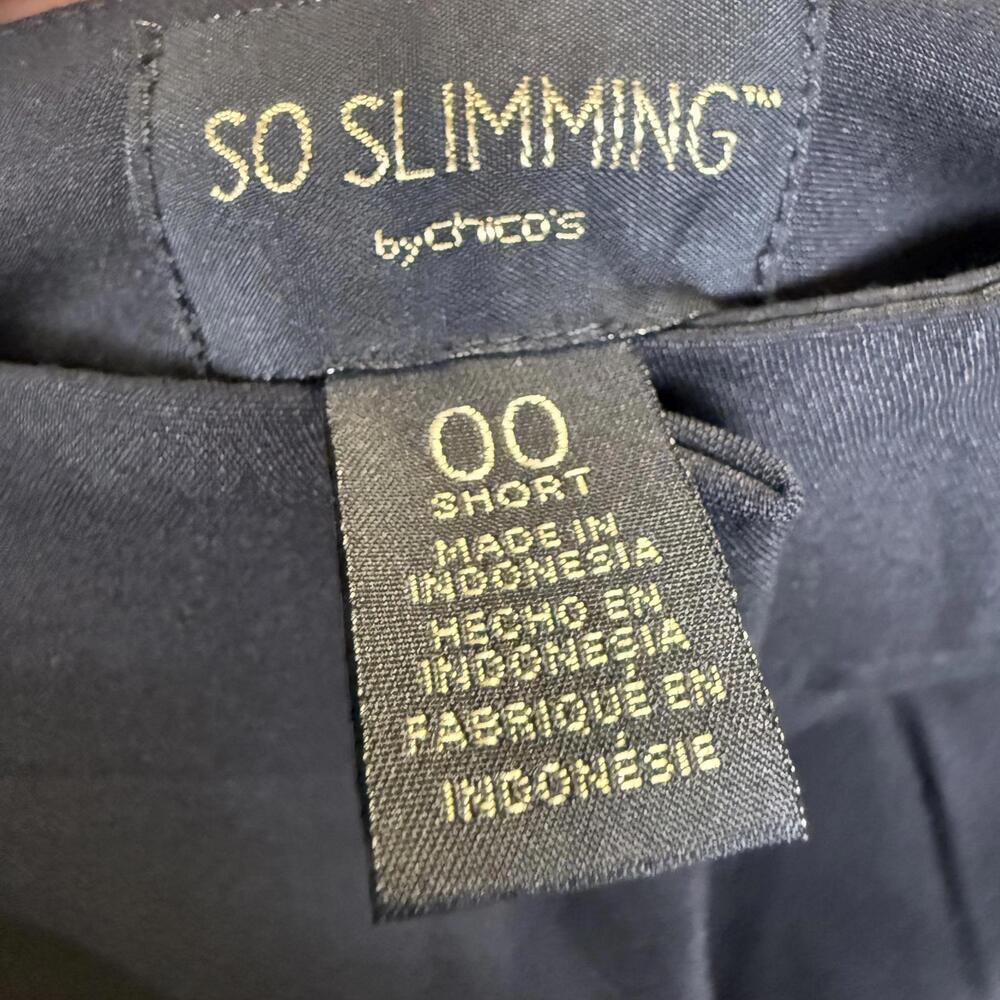 Chico's So Slimming Women's Size 00 Short Black Dress Pants Trousers - Picture 5 of 8